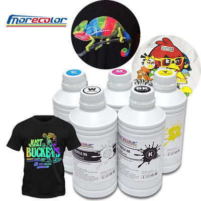 DTF 1 Liter White Color Printing Ink 5 Color CMYK For Transfer Printing